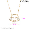 43889 xuping aleación de cobre moda 18k encantadora sonriente tipo de cara collar de niños emoji joyería de los niños